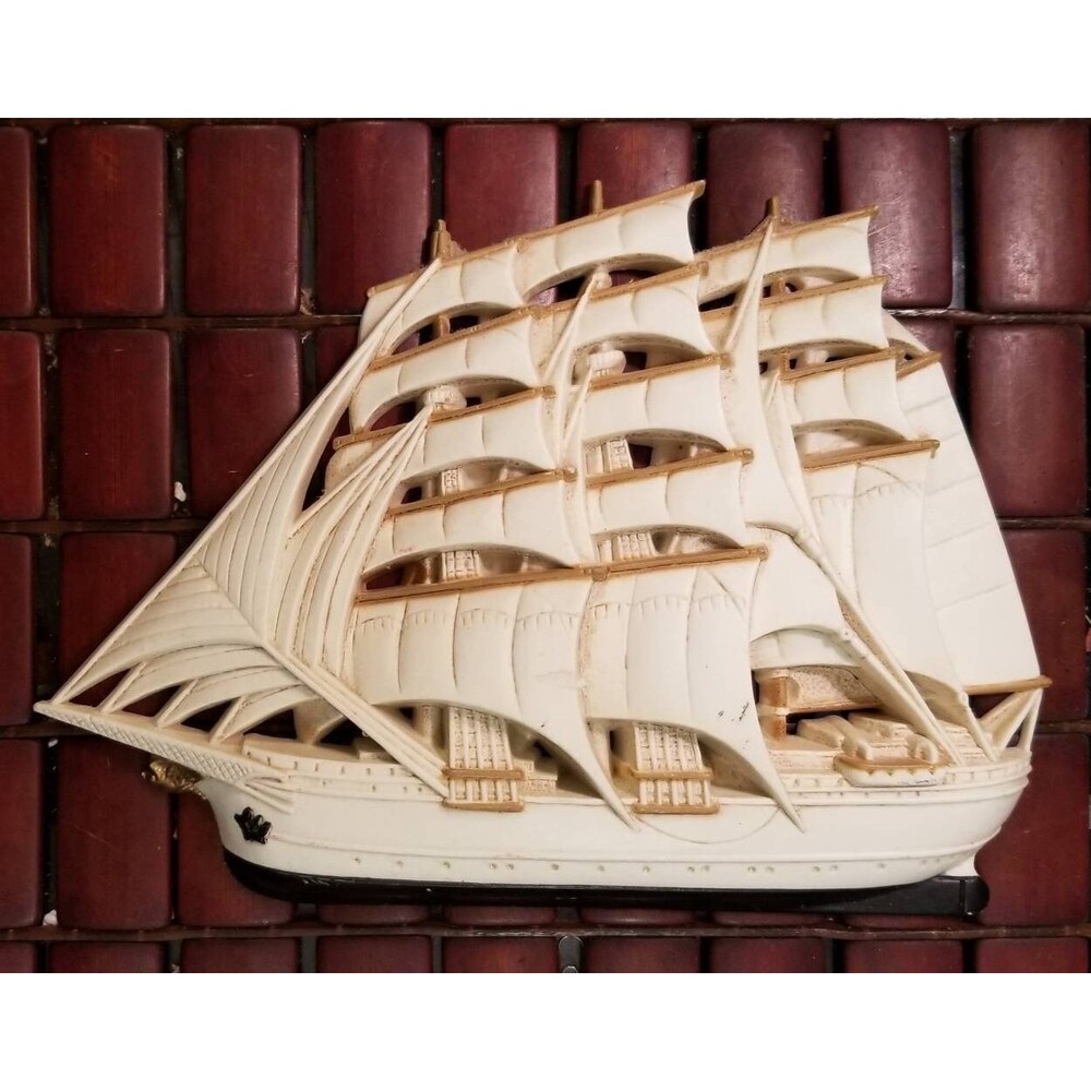Vintage Sailing Ships Tall Ships Wall Art Burwood Products Co #3331-2 #3331-3 - Picture 3 of 4